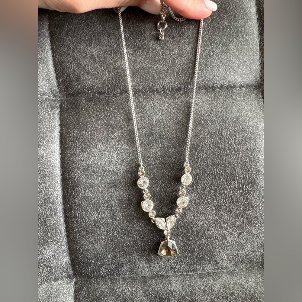 Elegant Givenchy Silver and Crystal Necklace - Picture 6 of 7